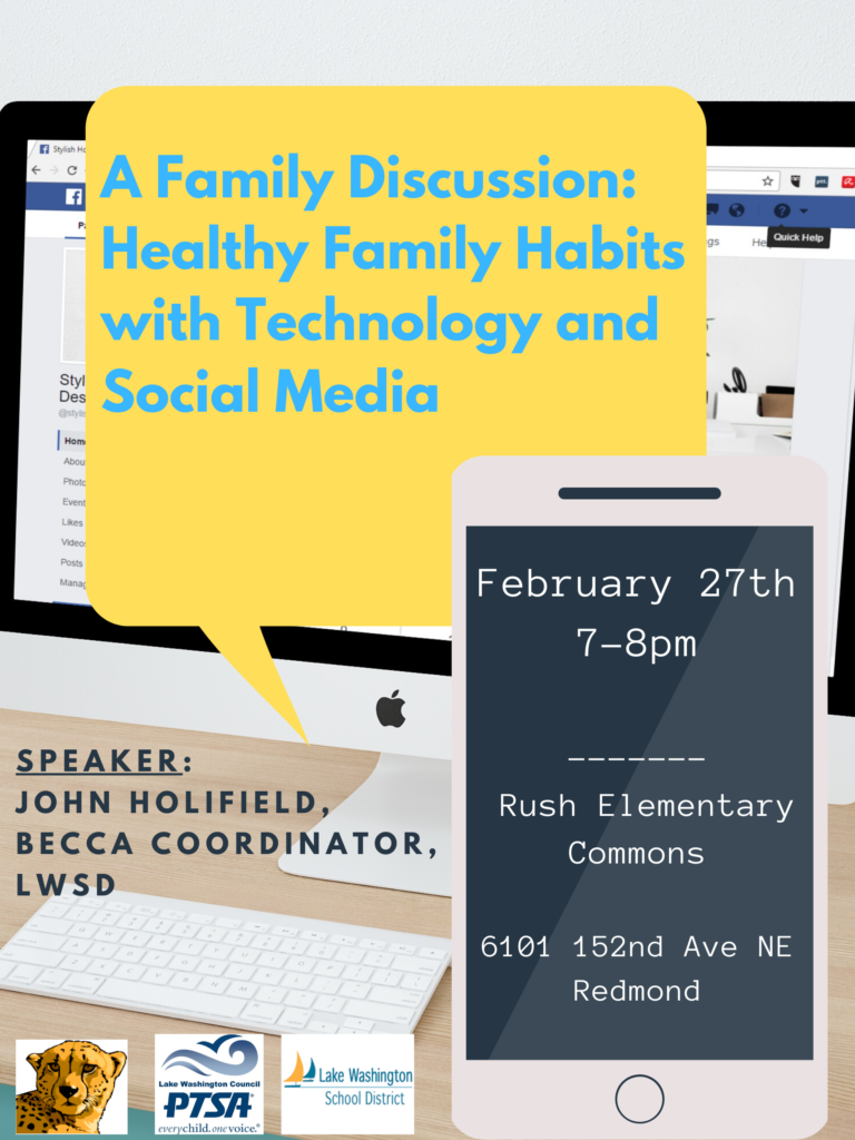 A Family Discussion: Healthy Family Habits with Technology and Social Media @ Ben Rush Elementary School
