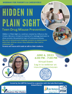 Hidden in Plain Sight: Teen Drug Misuse Prevention — A Webinar for Parents & Caregivers @ Virtual