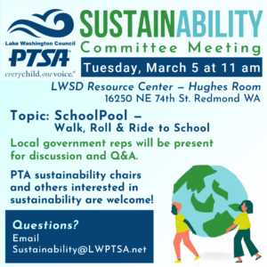 LWPTSA Council Sustainability Committee Meeting @ LWSD Resource Center — Hughes Room
