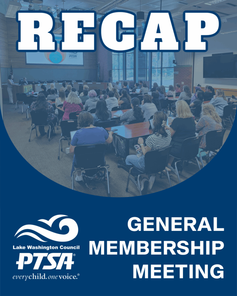 LWPTSA Council General Membership Meeting Recap