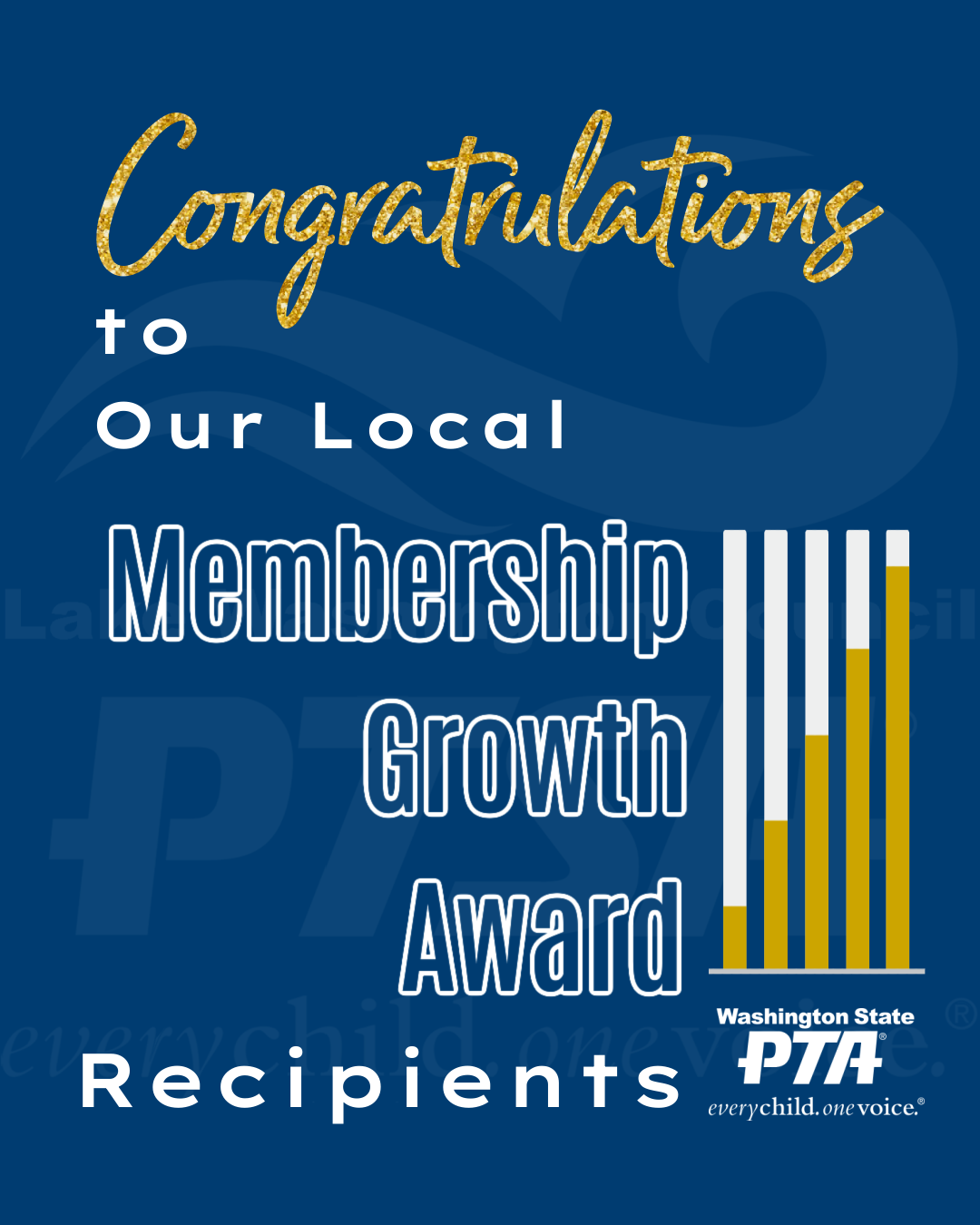Congrats to our local WSPTA Membership Growth Award recipients!