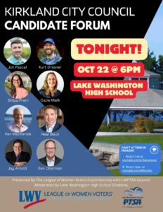Kirkland City Council Candidate Forum @ Lake Washington High School
